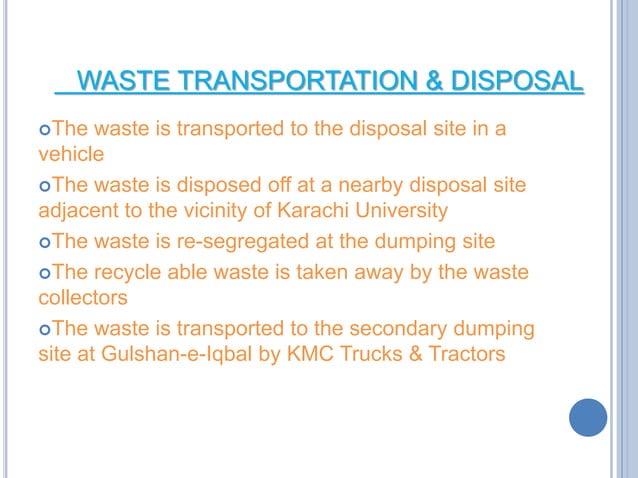 solid waste management in karachi research papers