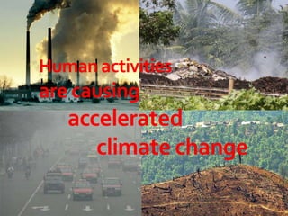 Human activities
are causing
   accelerated
      climate change
 