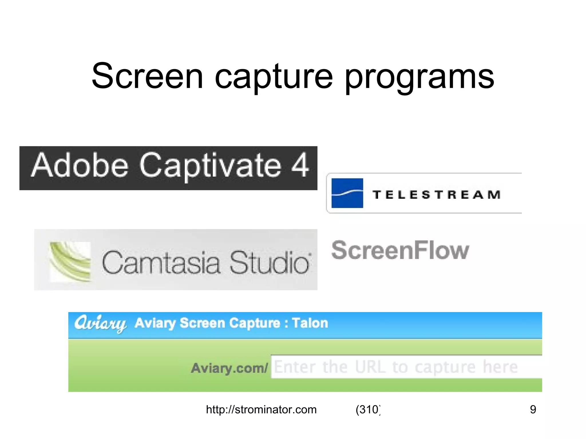 Screen capture programs 