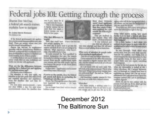 December 2012
The Baltimore Sun
 