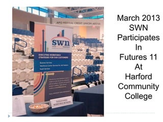 March 2013
SWN
Participates
In
Futures 11
At
Harford
Community
College
 