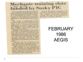 FEBRUARY
1986
AEGIS
 