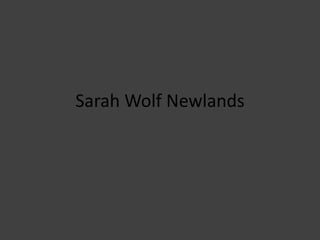 Sarah Wolf Newlands 