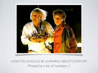 HOW YOU SHOULD BE LEARNING ABOUT STARTUPS
         Proved by a lot of numbers...!
 