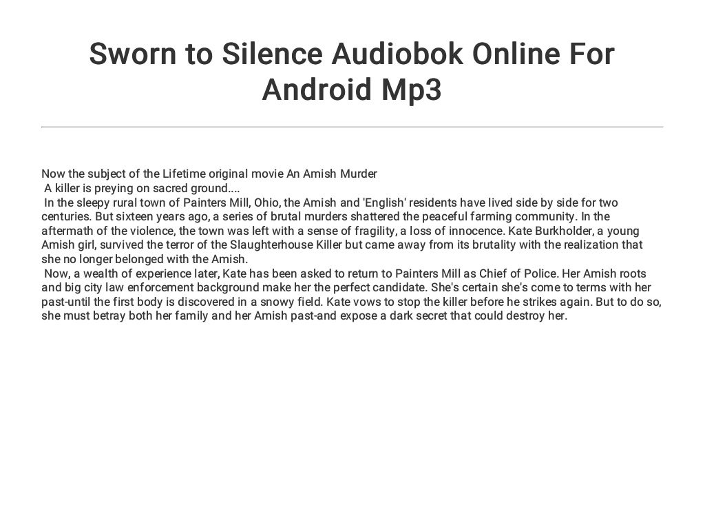 sworn to silence sworn to silence