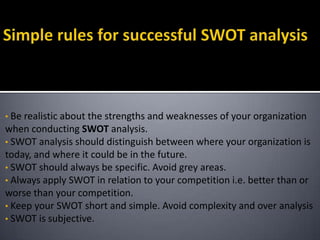 SWOT 2012 HOW TO