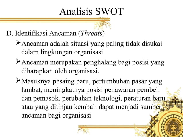 Swot road map-arsitektur | PPT