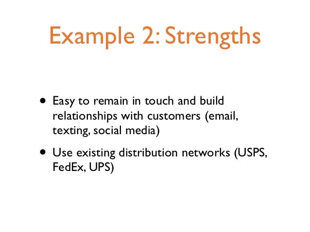swot analyses for e business example of strengths