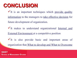 SWOT ANALYSIS | PPT