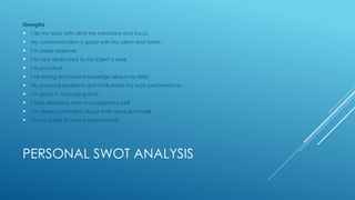 SWOT Analysis for Personal Growth & Character Development | PPTX