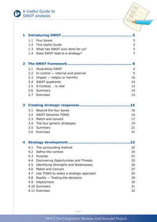 SWOT ANALYSIS | PDF