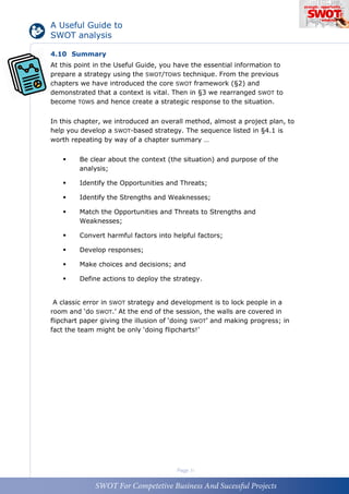 SWOT ANALYSIS | PDF