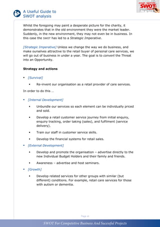 Swot Service Provider SWOT ANALYSIS | PDF