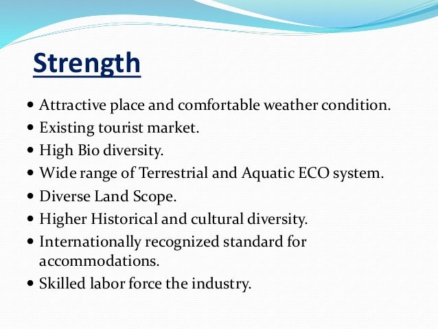 swot analysis in tourism industry