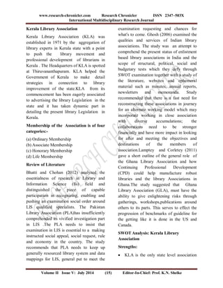Library Swot Swot analysis kerala library association | PDF
