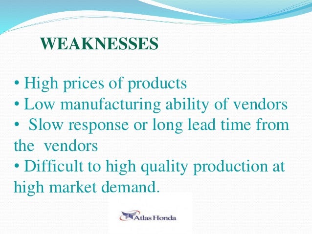 Swot analysis of atlas honda