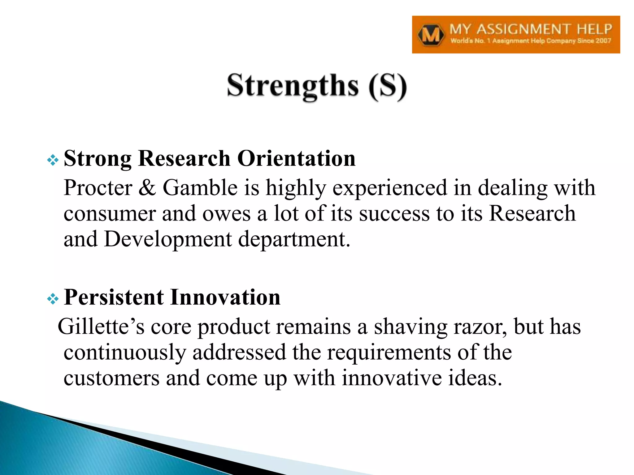 SWOT Analysis of Gillette- PPT | PPTX