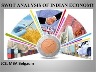SWOT ANALYSIS OF INDIAN ECONOMY
JCE, MBA Belgaum
 