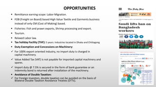 Swot analysis of ''Success of Bangladesh in International trade.” | PPTX
