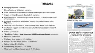 Swot analysis of ''Success of Bangladesh in International trade.” | PPTX