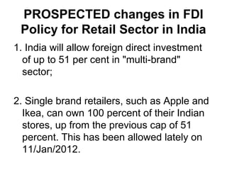 SWOT Analysis of FDI in retail sector of India | PPT
