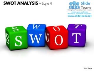 SWOT ANALYSIS – Style 4




                          Your logo
 