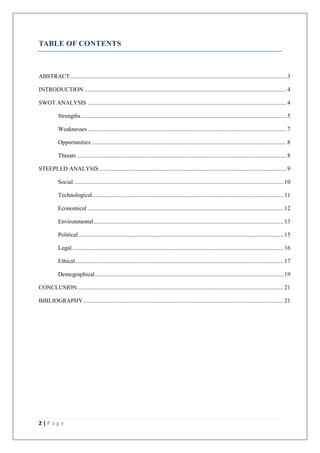 SWOT analysis of TATA motors | PDF