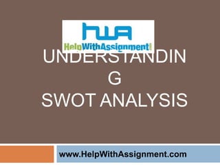 Understanding swot analysis www.HelpWithAssignment.com 