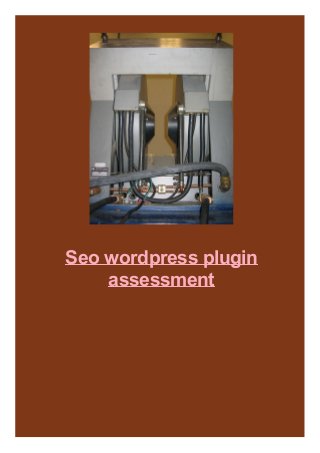 Seo wordpress plugin
assessment
 