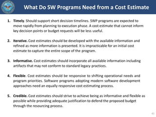 1. Timely. Should support short decision timelines. SWP programs are expected to
move rapidly from planning to execution p...