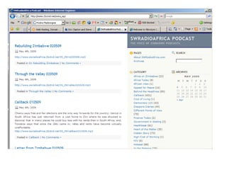Gerry Jackson, SW Radio Africa