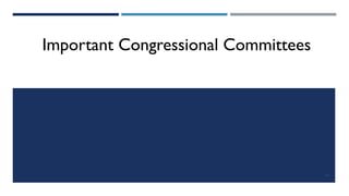 19
Important Congressional Committees
 