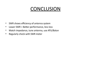 Understanding and Minimizing Standing Wave Ratio (SWR) in Antenna ...