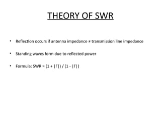 Understanding and Minimizing Standing Wave Ratio (SWR) in Antenna ...