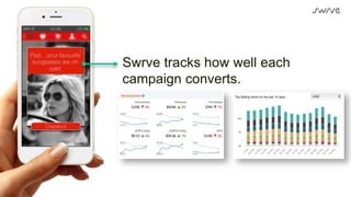Swrve tracks how well each
campaign converts.
 