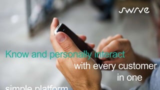Know and personally interact
with every customer
in one
 