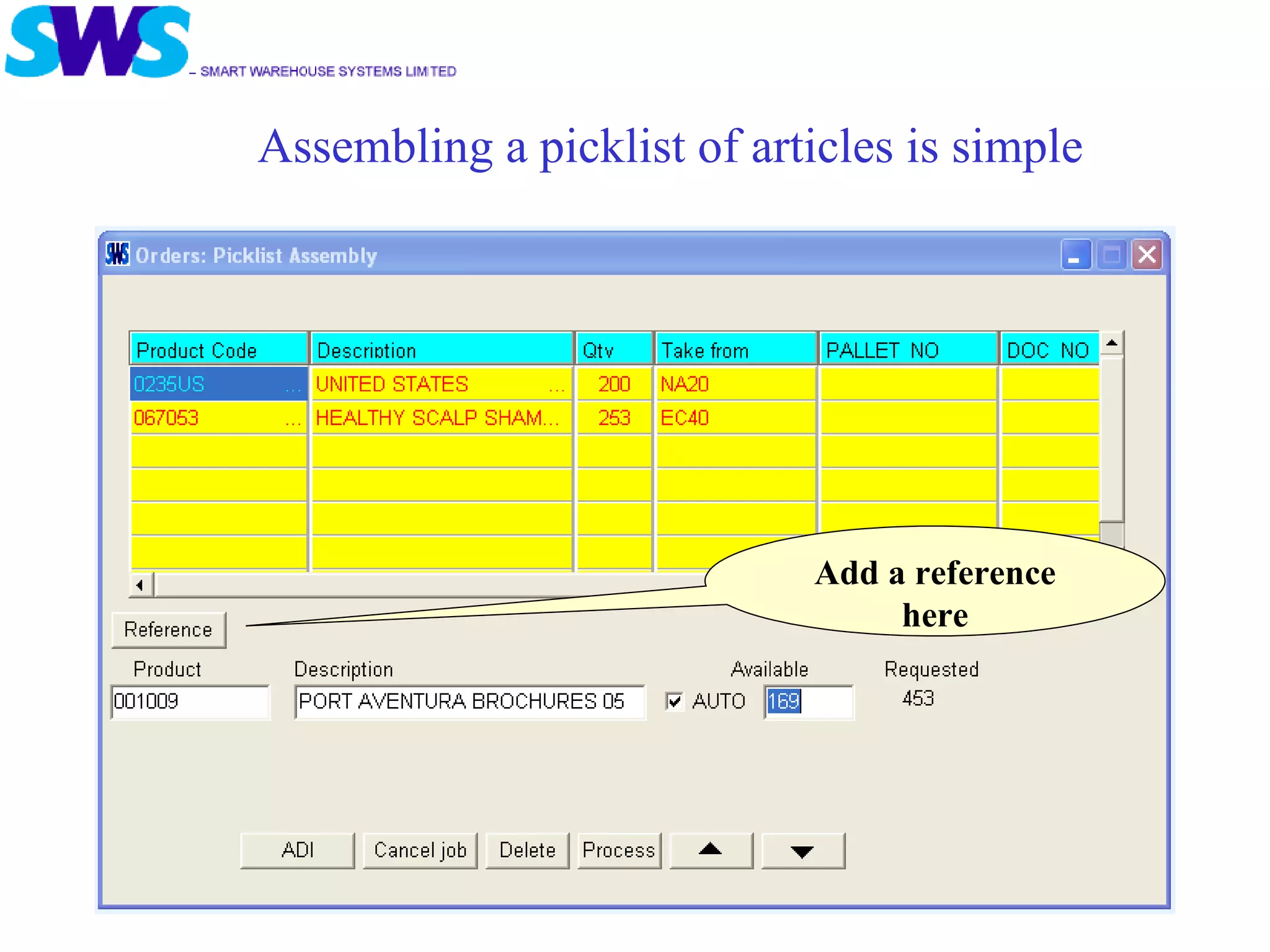 Assembling a picklist of articles is simple Add a reference here 