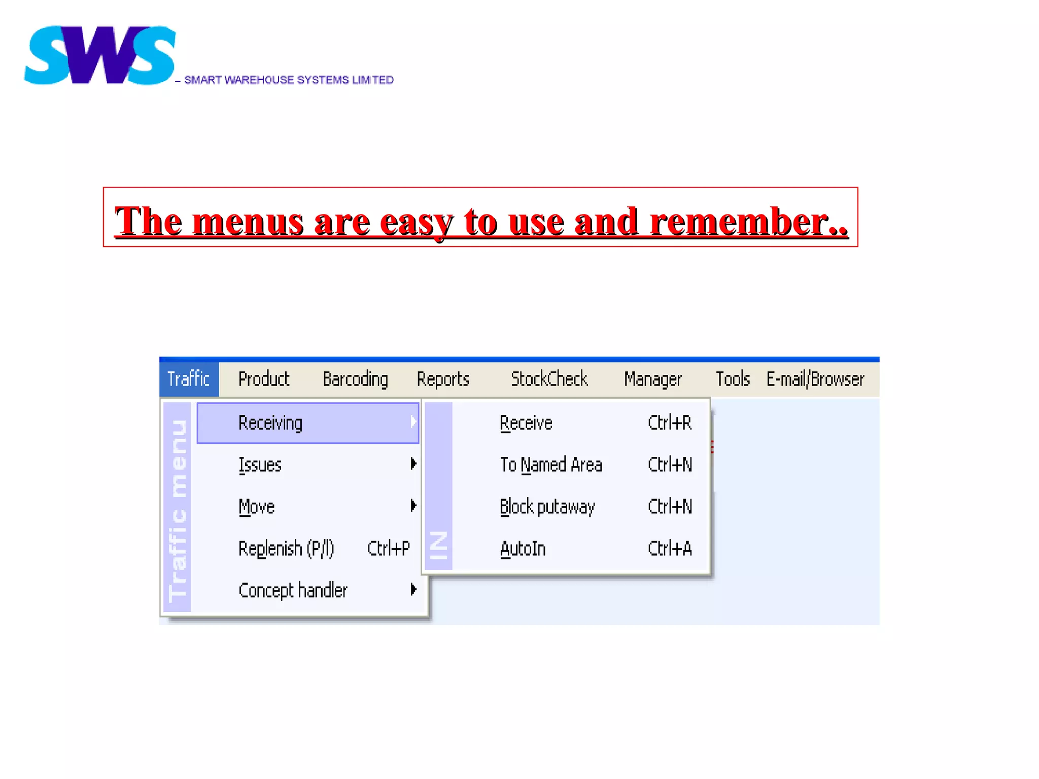 The menus are easy to use and remember.. 