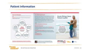 Patient information
15/03/2016AKi and Primary Care: Richard Fluck | 15
 