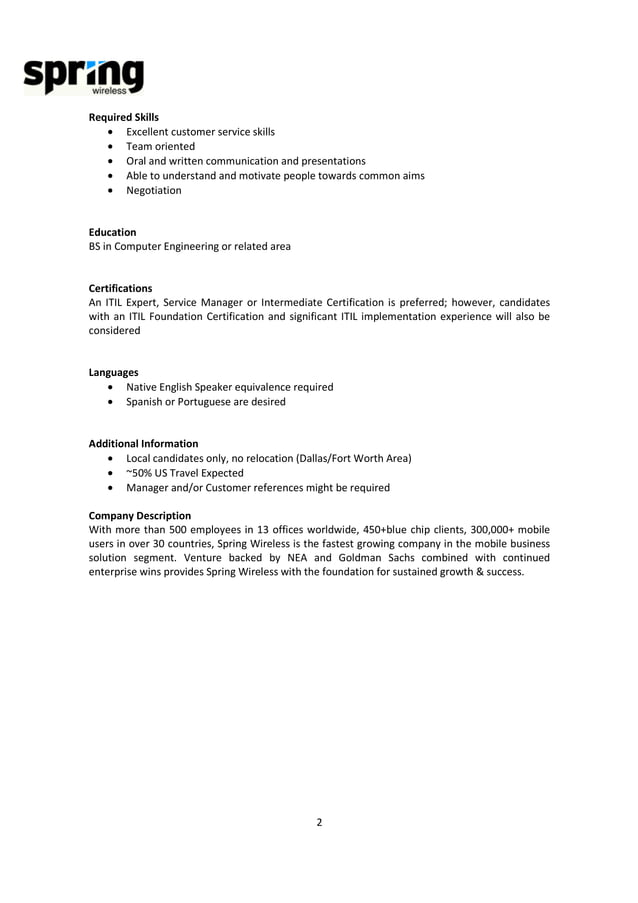 Spring Wireless Service Manager Job Description PDF spring-wireless-service-manager-job-description-pdf