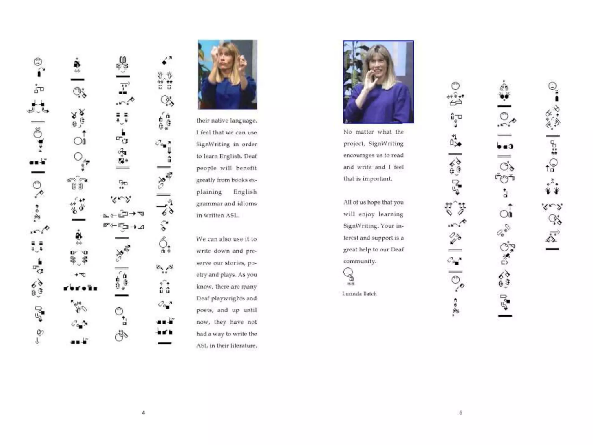 Lessons in SignWriting Textbook by Valerie Sutton