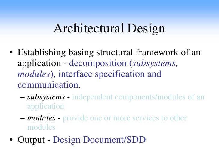 Structural Decomposition In Software Design Structural Decomposition In Software Design