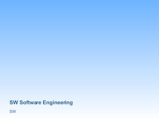 SW Software Engineering SW 