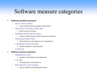 Software Measure Classification Sw Software Metrics | PPT
