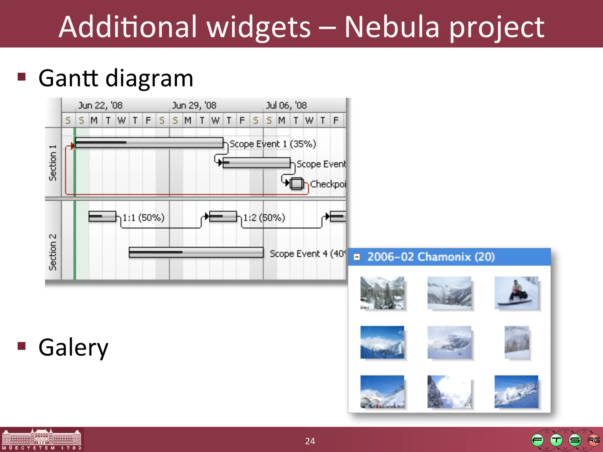 AddiGonal	
  widgets	
  –	
  Nebula	
  project	
  
! Gan:	
  diagram	
  
! Galery	
  
24	
  
 