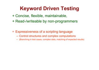 Test Automation and Keyword-driven testing af Brian Nielsen, CISS/AAU ...