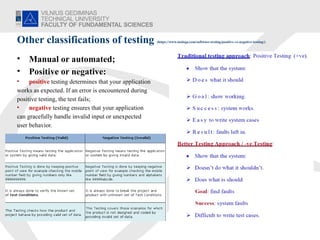 Software System Testing - Vilnius Tech University | PPTX