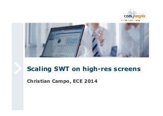 Scaling SWT on high-res screens 
Christian Campo, ECE 2014 
 