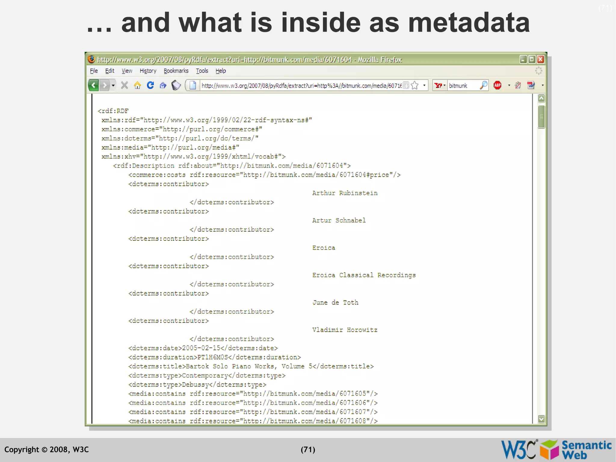Semantic Web Tutorial at ESTC2008, Vienna, on September 24, 2008