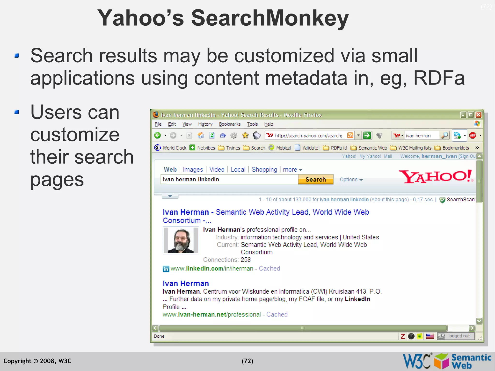 Semantic Web Tutorial at ESTC2008, Vienna, on September 24, 2008